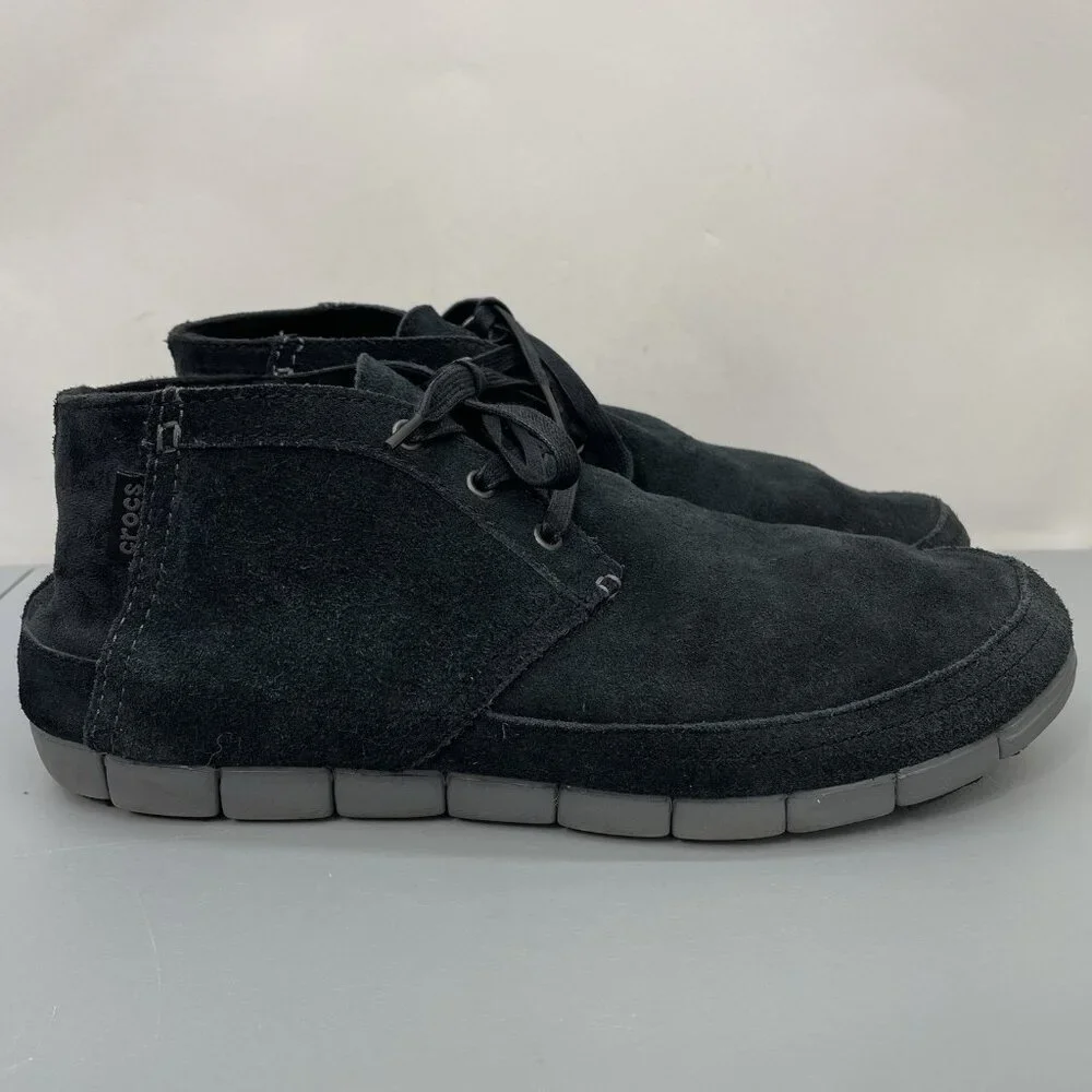 Crocs Stretch Sole Desert Chukka Boots Comfort Hobo Suede Leather Mens 13